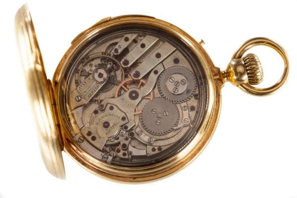 CH Meylan Fleischmann 18k Gold Minute Repeater Double Hunter Pocket Watch 3