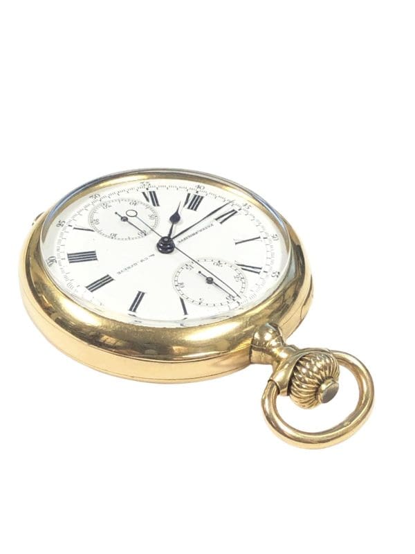 Patek Philippe Yellow Gold Antique Chronograph Pocket Watch 3