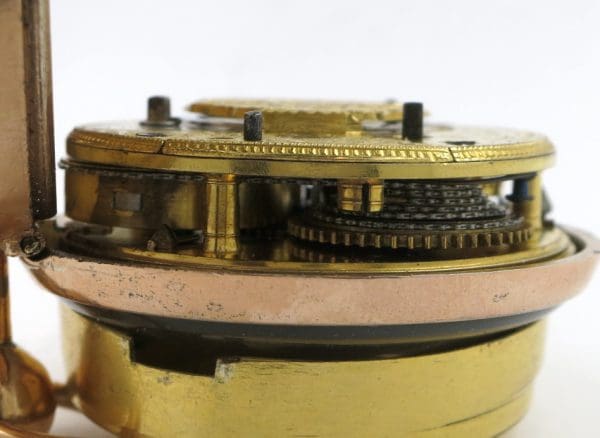 Large Gilt Pair Cased Pocket Watch 10