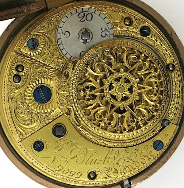 Large Gilt Pair Cased Pocket Watch 12